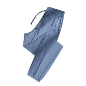 Womens Blue Drawstring Activewear Pants Medium NWOT